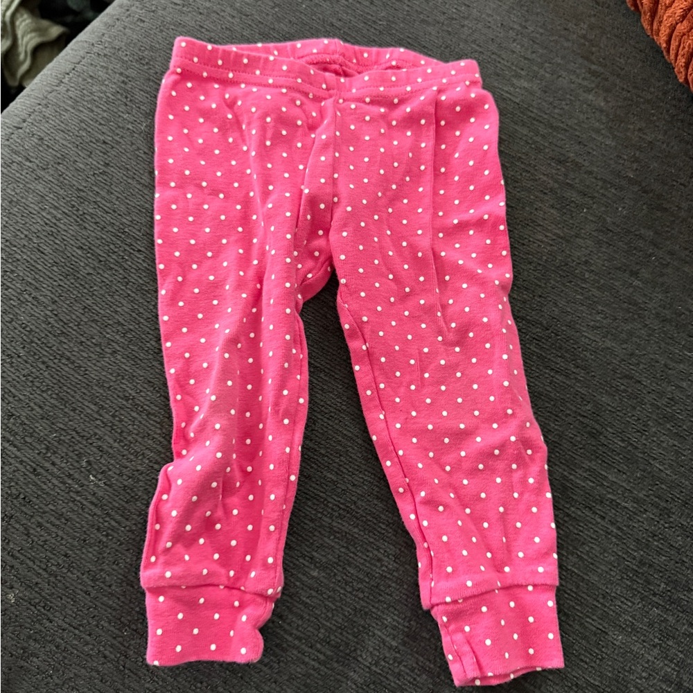 Carter's Pink Leggings with White Dots